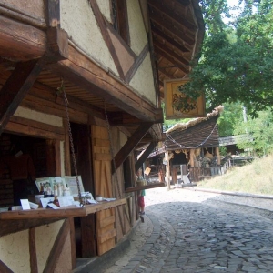 Middeleeuws dorp in Ostrá (nabij Lysá nad Labem)