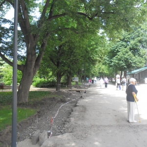 podebrady straat langs het park