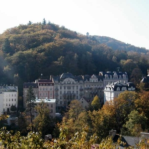 Karlovy Vary in de herfst