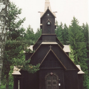 Houten kerk bij Bíla