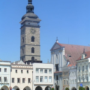 Sint Nicolaaskerk in centrum Ceske Budejovice