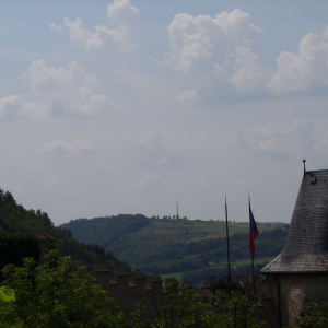 mooi uitzicht boven op het kasteel