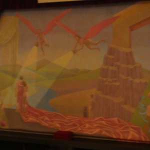 Het theaterdoek van Die Zauberflote, Staats Opera Praag