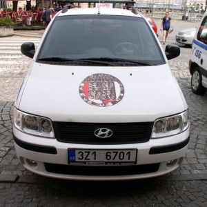 Hyundai van de politie in Uherské Hradištì