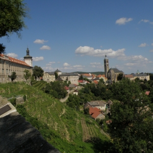 Uitzicht/Výhled van/z nam. Sv. Barbora