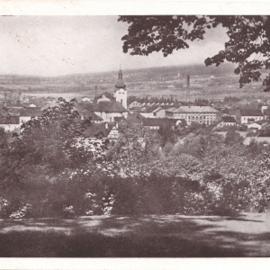 Oude ansichtkaart Horice 1944