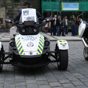 nieuw politie voertuig in Praag