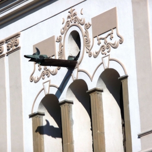 Detail van de kerk in Spisska Sobota.