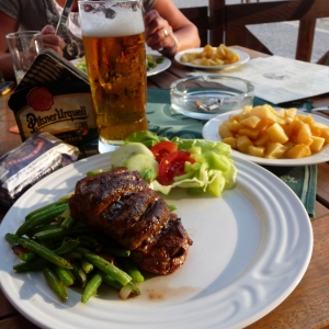 Het eten is hier goed