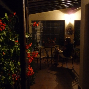 terras van het Hotel