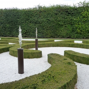 De bloementuin in Kromeriz