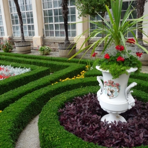 De bloementuin in Kromeriz