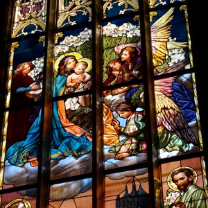 Kutná Hora - chrám sv. Barbory - glas in lood