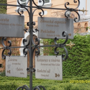Wegwijzer bij Nove Hrady
