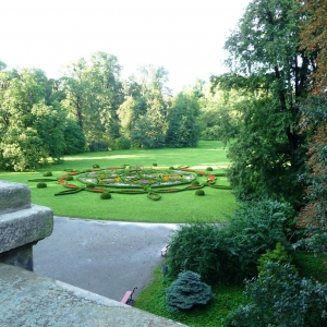 In de tuin van Kasteel van Kromeriz
