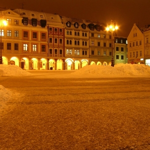 Plein in Liberec na flinke sneeuwval