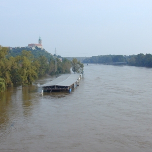 Overstroming augustus 2002, Melnik, hier Moldau+Elbe samen