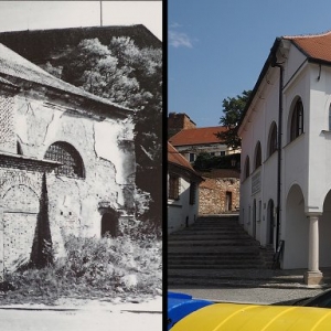 Mikulov: synagoge toen en nu