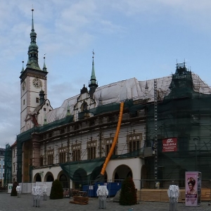 Olomouc: stadhuis in de steigers