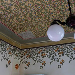 Český Krumlov : plafond Villa Seidel