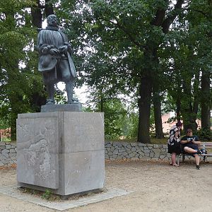 Třeboň - standbeeld Jakub Krčín