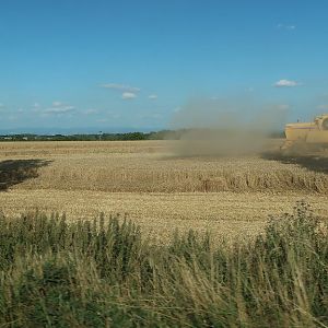 Hradec Kralové: langs de D11 zijn de boeren druk aan het werk
