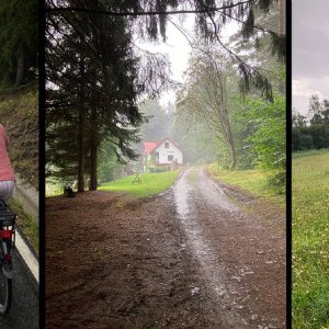 17 tussen Kasperske Hory en Susice - fietsen in de regen