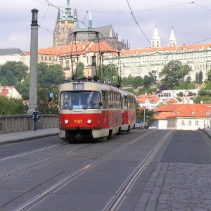 Tatra tram in Praag