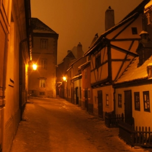 Gouden straatje by night&snow