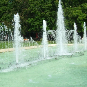 Podìbrady, fontein in park
