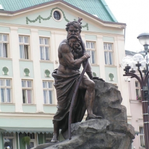 Fontein op het plein in Trutnov