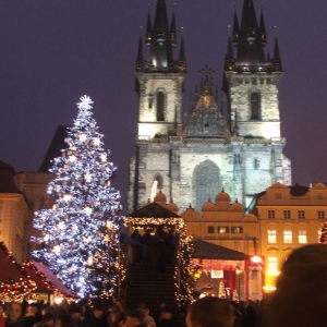 kerstboom in Praag