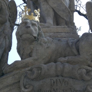 Eén van de schitterende beelden op de brug van Kutna Hora