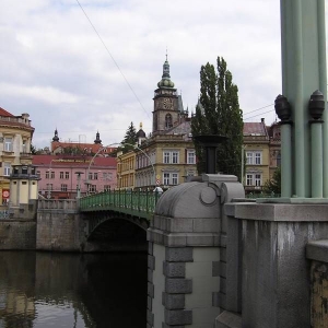 Hradec Kralove - uitzicht richting binnenstad