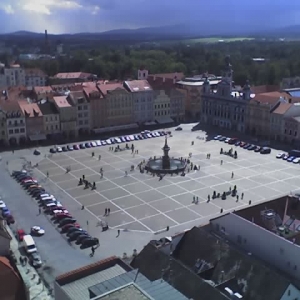 Ceske Budejovice - uitzicht vanaf de zwarte toren