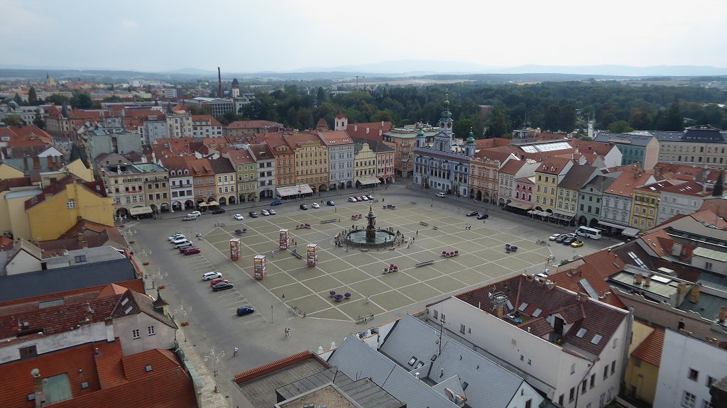 České Budějovice: uitzicht vanuit de Černá Věž