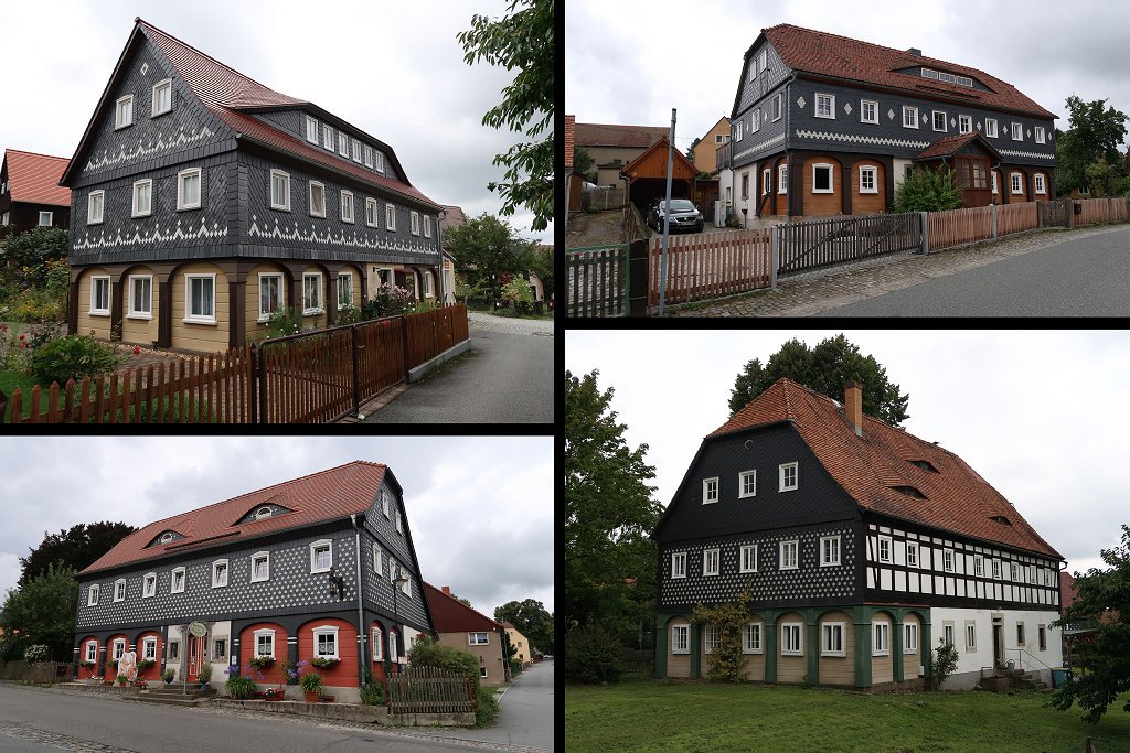 03 Obercunnersdorf architectuur - Umgebindehäuser