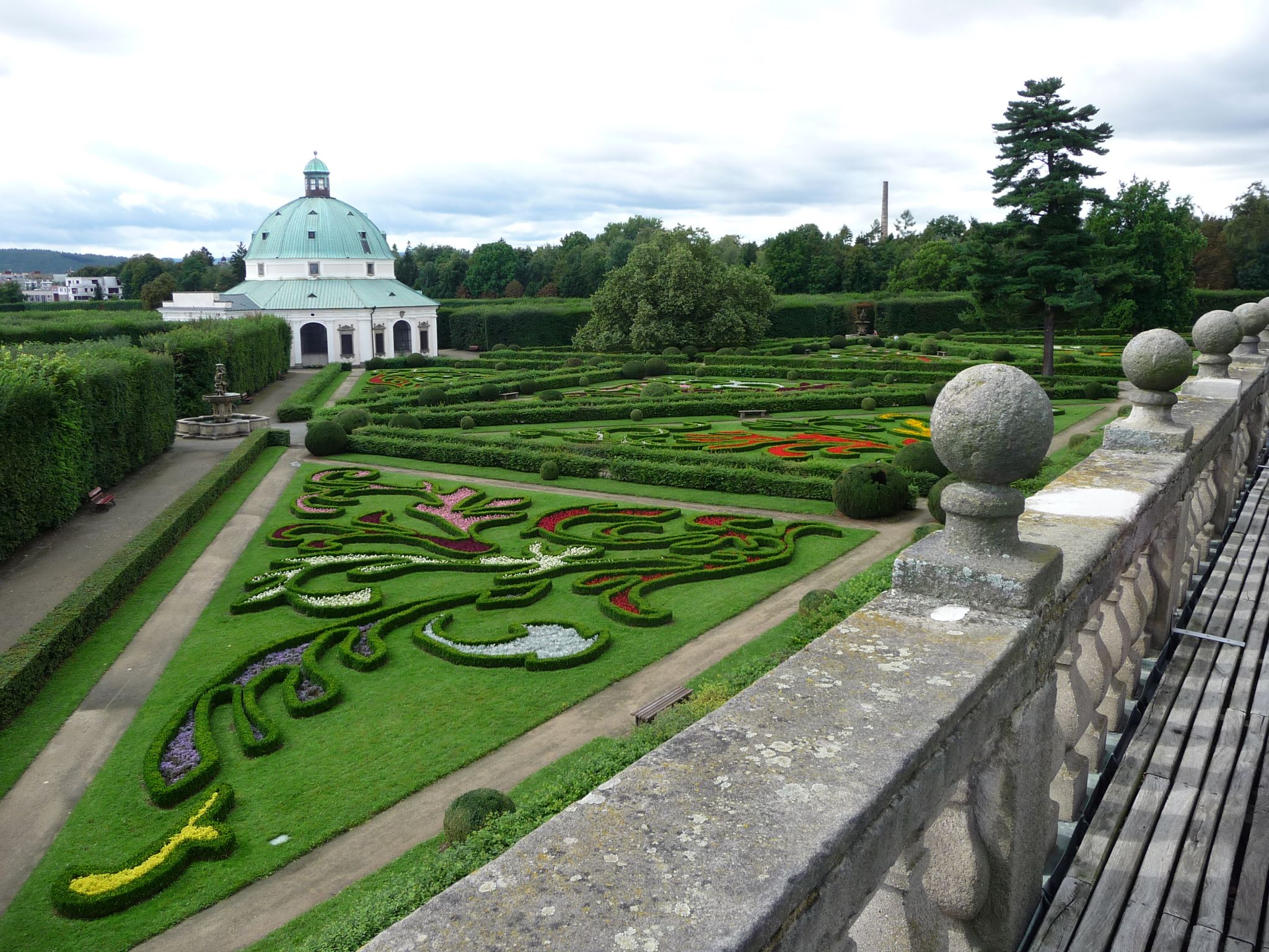 Bloementuin in Kromeriz
