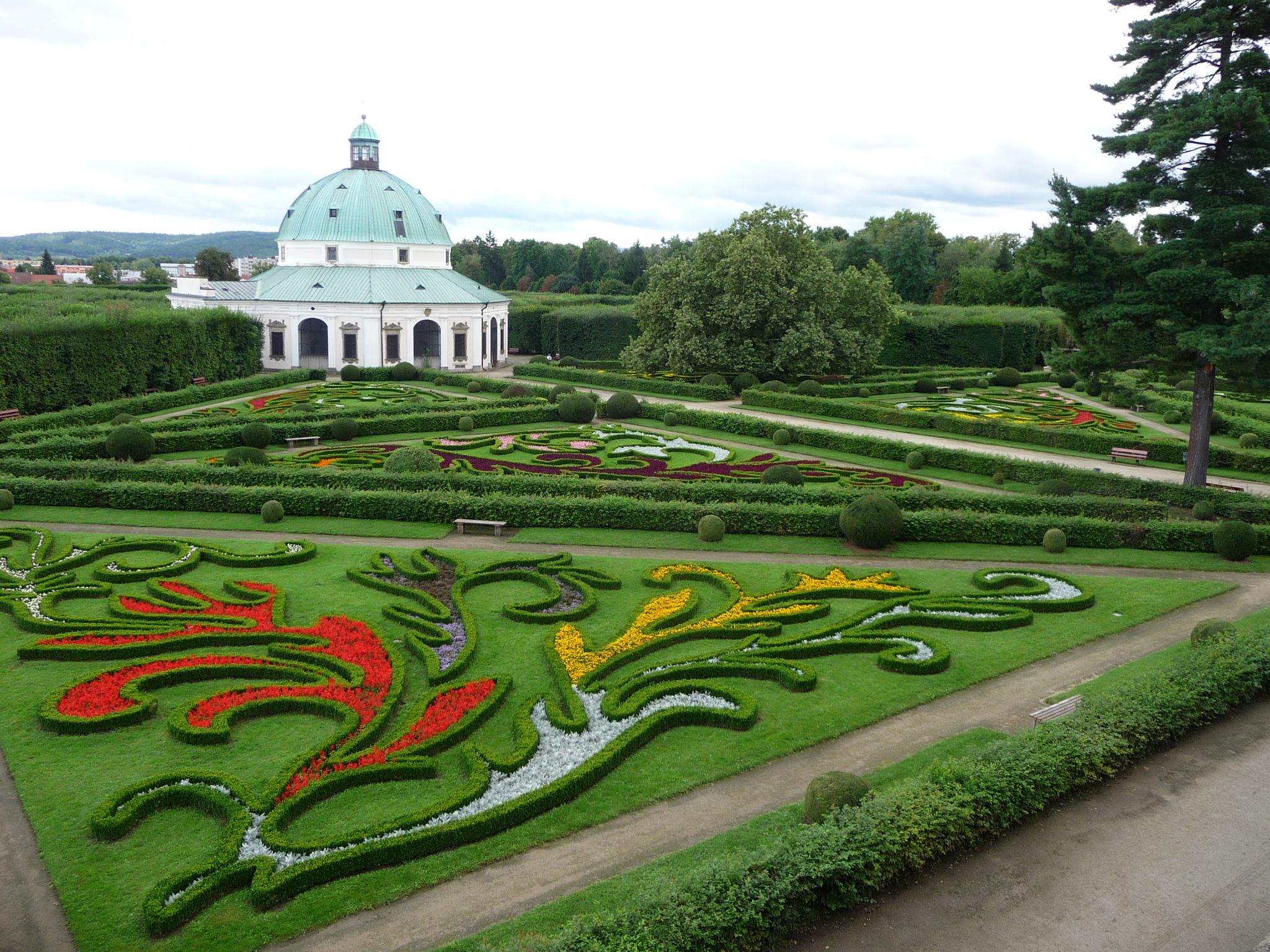 Bloementuin in Kromeriz