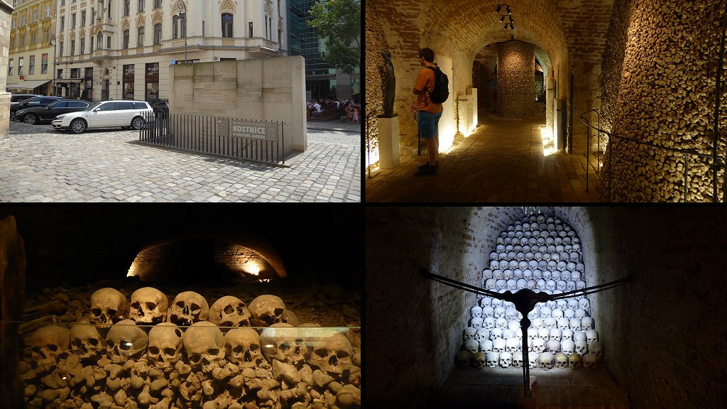 Brno: ossuarium onder St. Jacobskerk