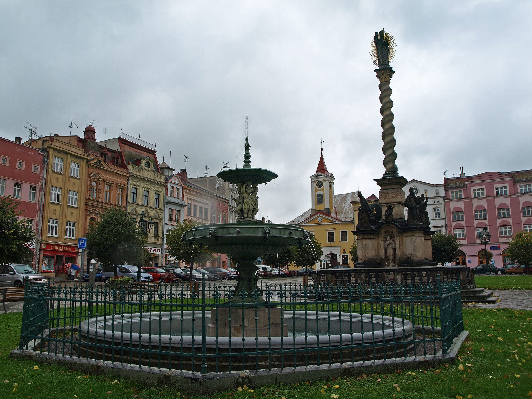 Broumov - op het stadsplein
