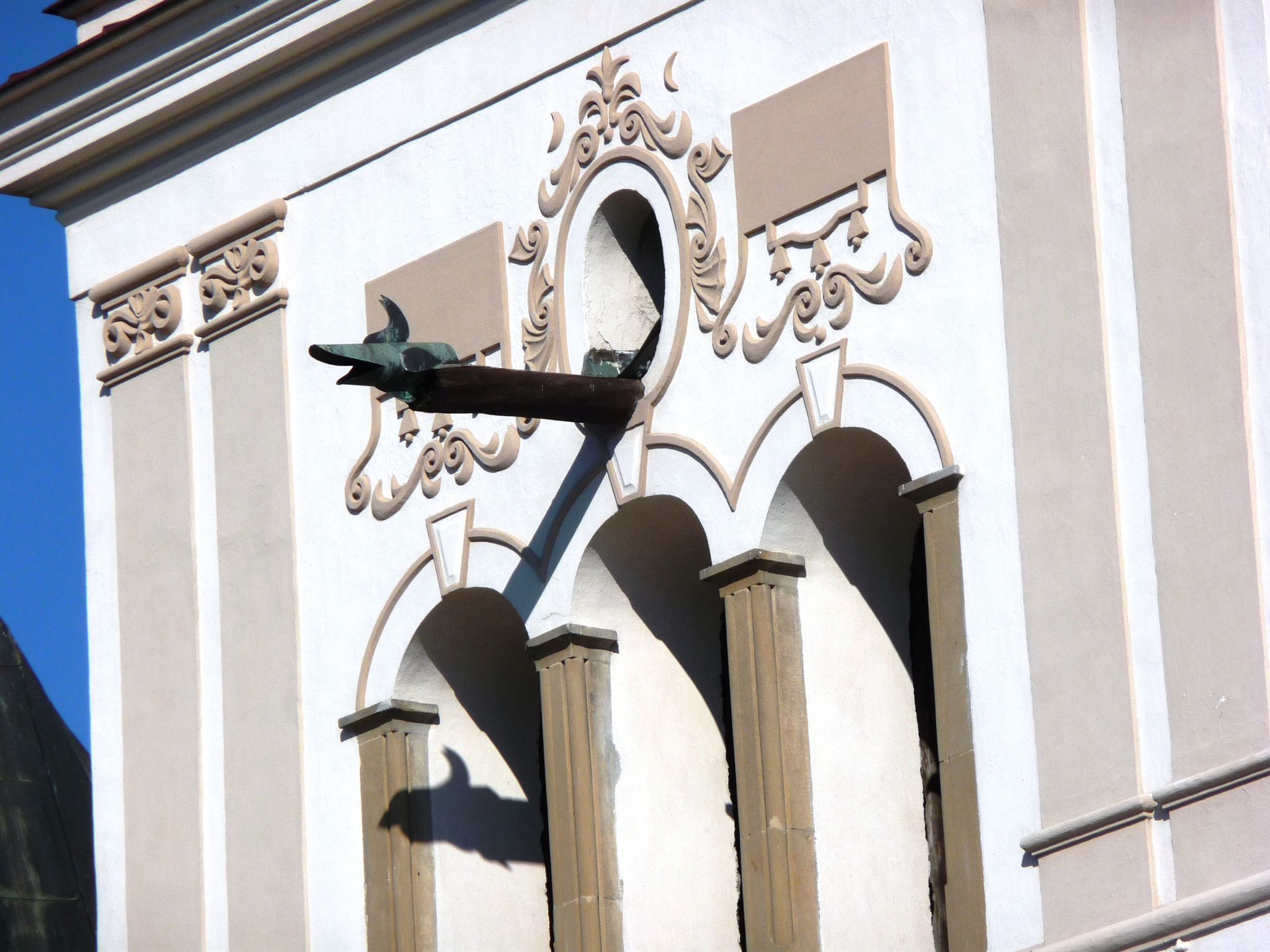 Detail van de kerk in Spisska Sobota.