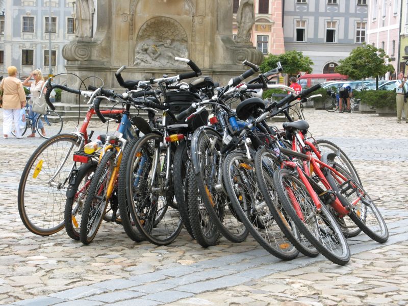 een monument van fietsen