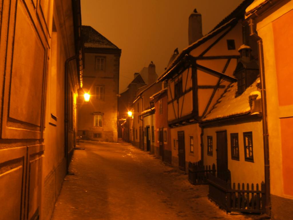 Gouden straatje by night&snow