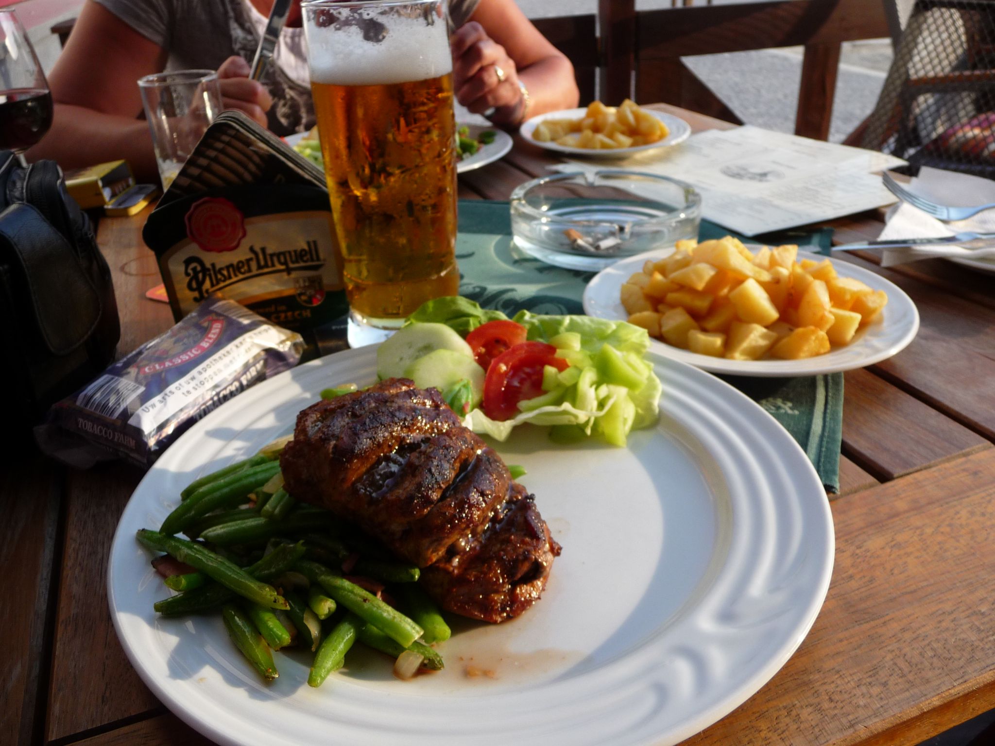 Het eten is hier goed