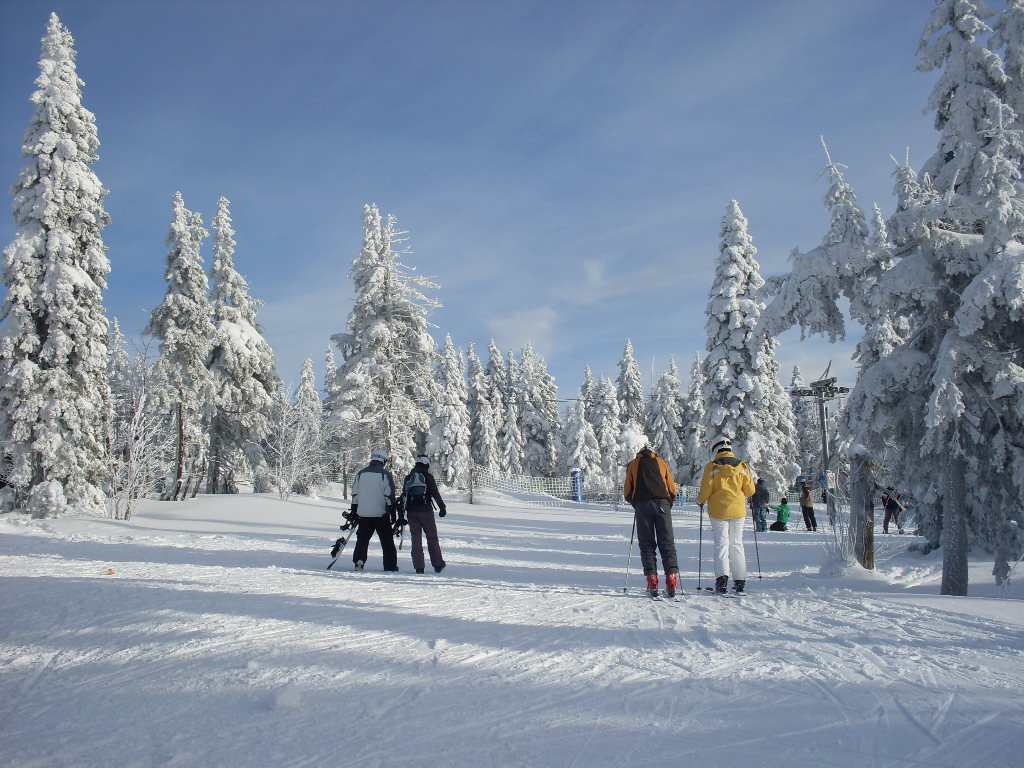Janske Lazne bovenaan de rode piste