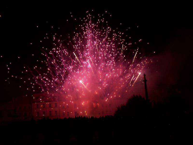 Je raakte niet uitgekeken, vuurwerk Kromeriz