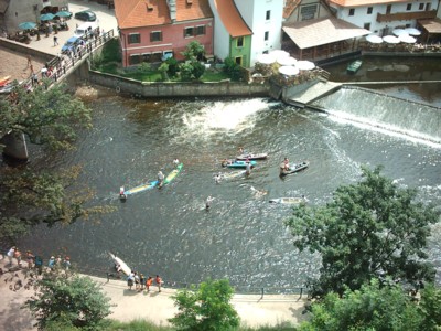 kanoën in Cesky Krumlov