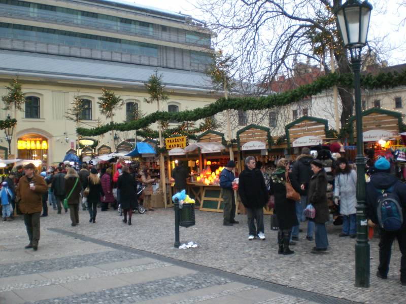 Kerstmarktje op de Namesti Republiky
