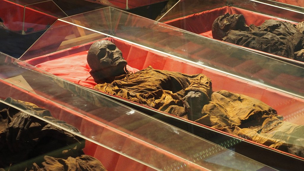 Klatovy: mummie in de catacomben